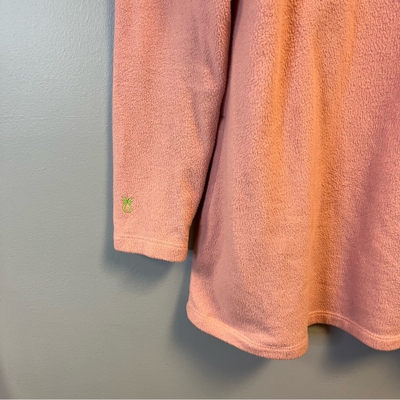 Dudley Stephens Fleece Light Pink Cobble Hill Turtleneck Terry Fleece Sz M EUC - Picture 5 of 15